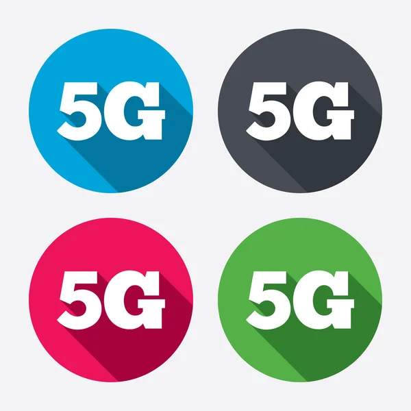 Mobila 5g tecken. — Stock vektor