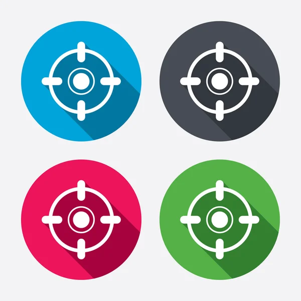 Crosshair signes icônes — Image vectorielle