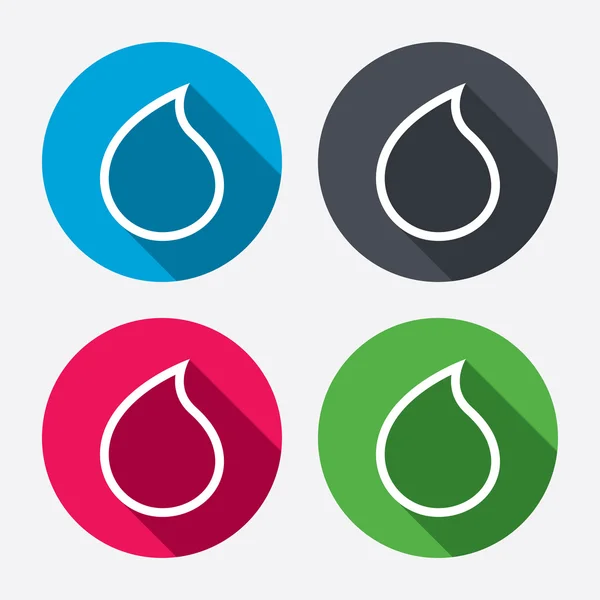 Water drop teken pictogrammen — Stockvector