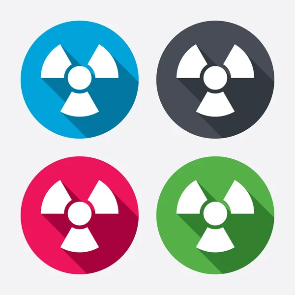 Radiation sign icons — Stock Vector