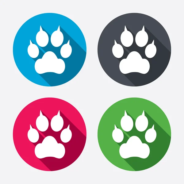 Dog paw symbols — Stock Vector