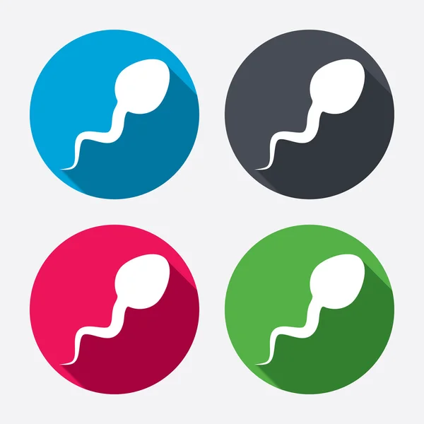 Sperma ondertekent pictogrammen — Stockvector