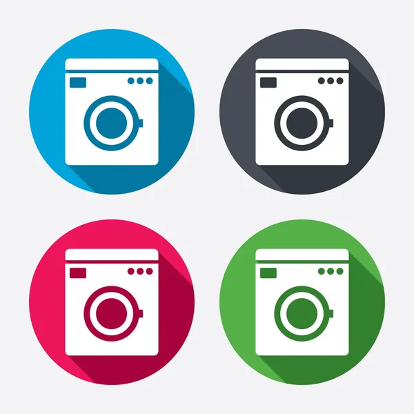 Iconos de lavadora — Vector de stock