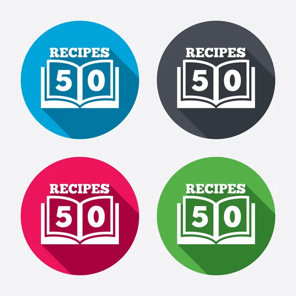 Cookbook sign icons — Stock Vector