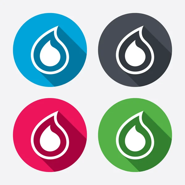 Water drop sign icons — Stock Vector