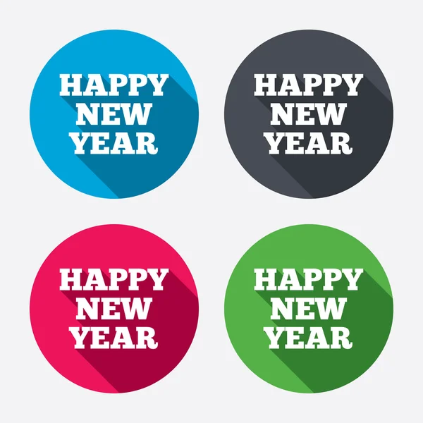 Happy new year sign icons — Stock Vector