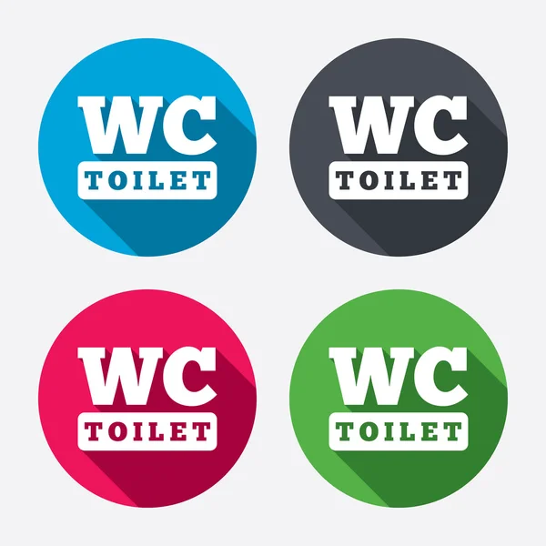 WC WC sign ikoner — Stock vektor