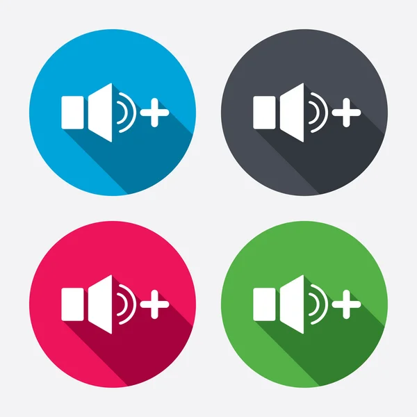 Speaker volume signs icons — Stock Vector