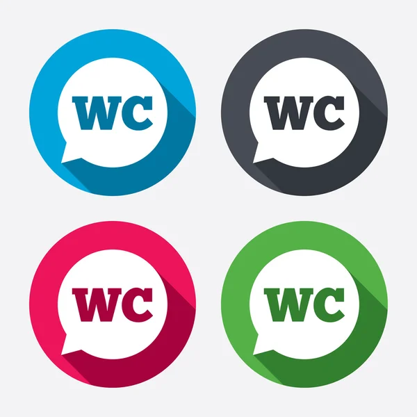 WC Toilet teken pictogrammen — Stockvector