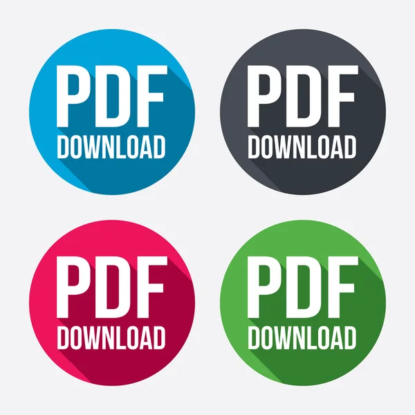 Ícones de download Pdf — Vetor de Stock