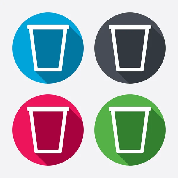 Recycle bin sign icons — Stock Vector