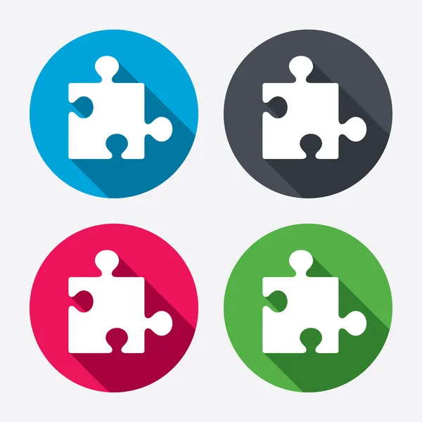 Puzzle piece sign icons — Stock Vector