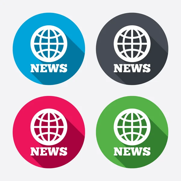 News sign icons — Stock Vector