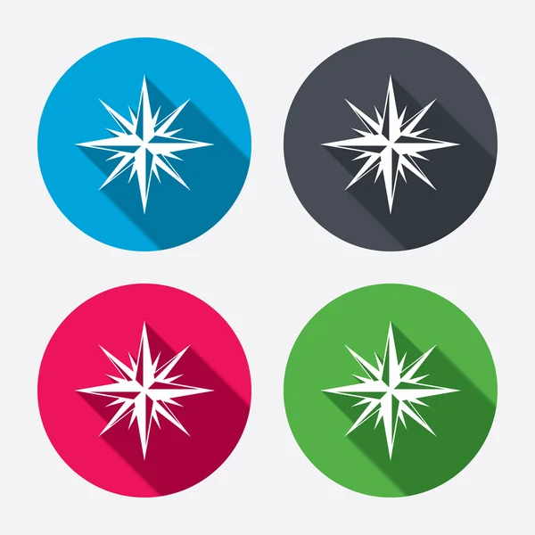 Iconos de signo de brújula — Vector de stock