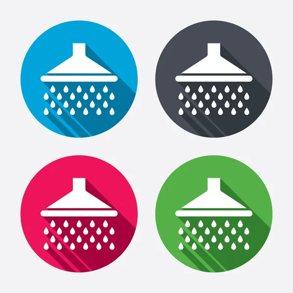 Shower sign icons — Stock Vector