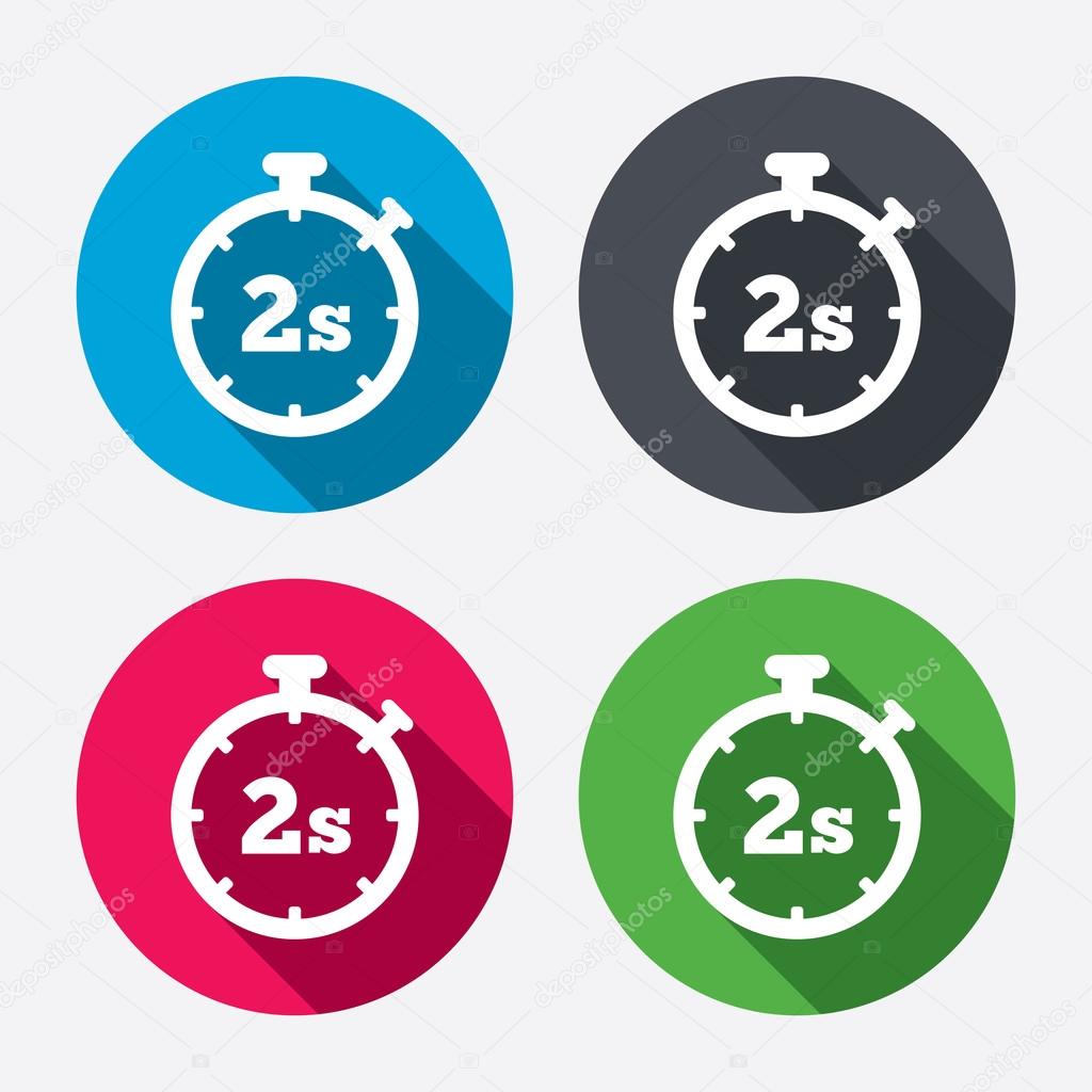 Timer 2s sign icons