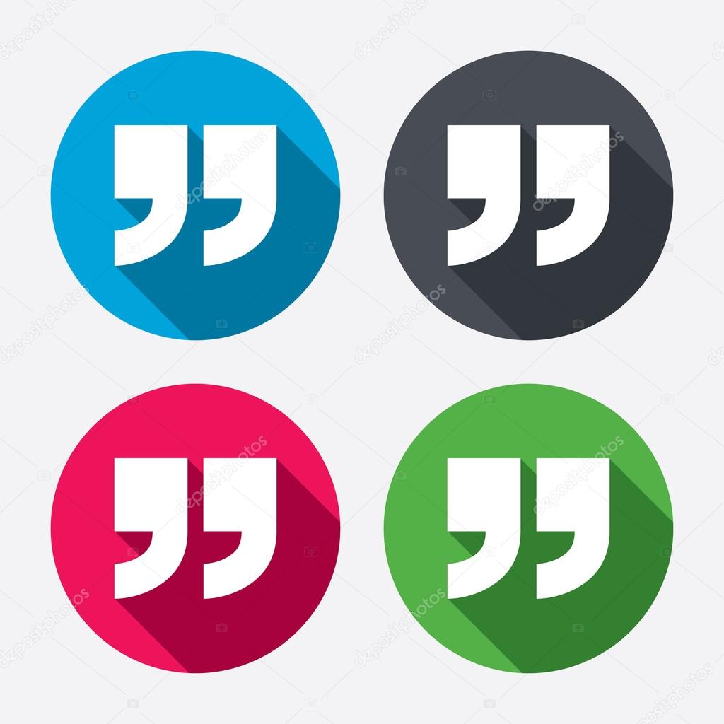 Quote sign icons