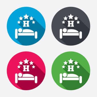 Beş yıldızlı otel işareti simgeleri