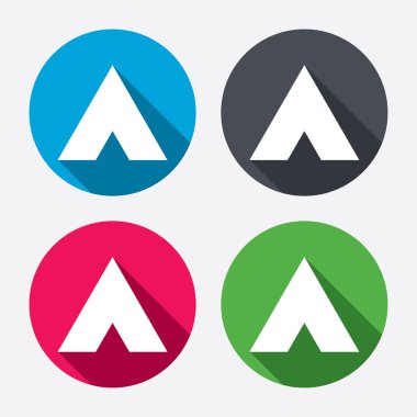 Turist çadır işareti simgeleri