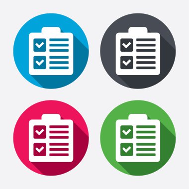 Denetim listesi işareti simgeleri