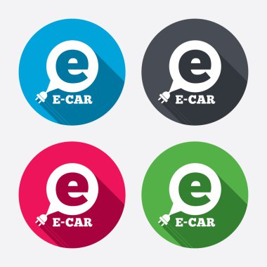 Elektrikli otomobil işareti simgeleri