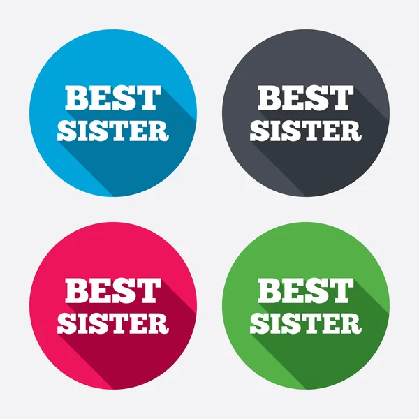 Best sister sign icons — Stock Vector
