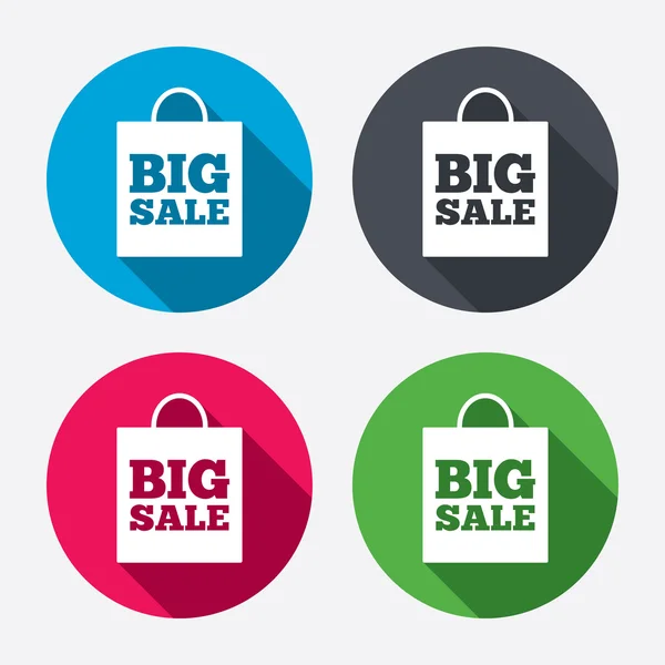 Big sale bag signs — Stock Vector