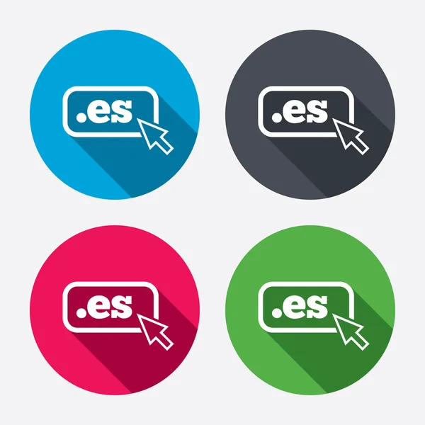 Domain ES sign icons — Stock Vector