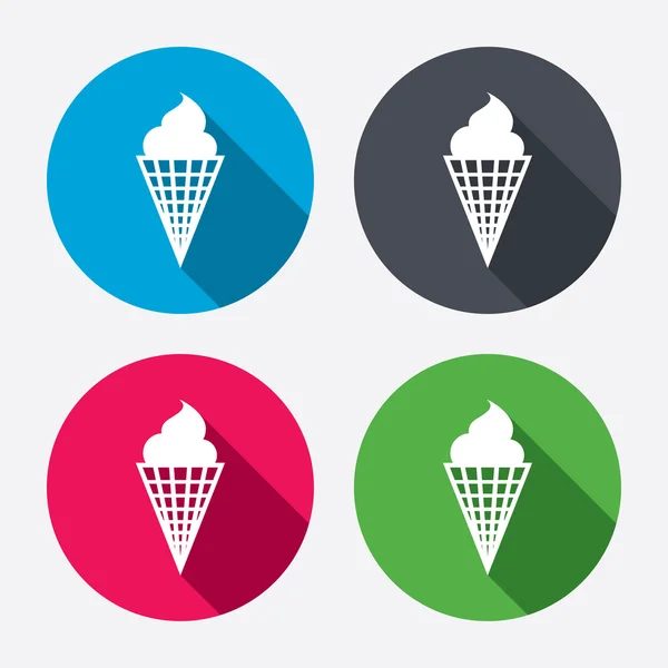 Iconos de signo de helado — Vector de stock