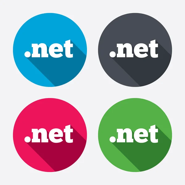 Domain NET sign icons — Stock Vector