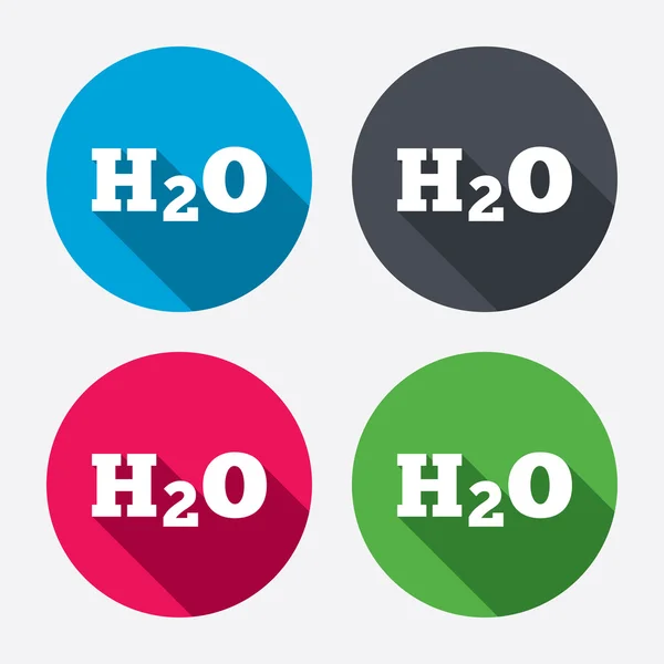 H2O Signos de fórmula de agua — Archivo Imágenes Vectoriales