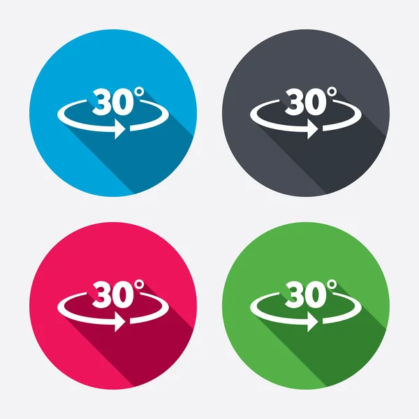 Angle 30 degrees icons — Stock Vector