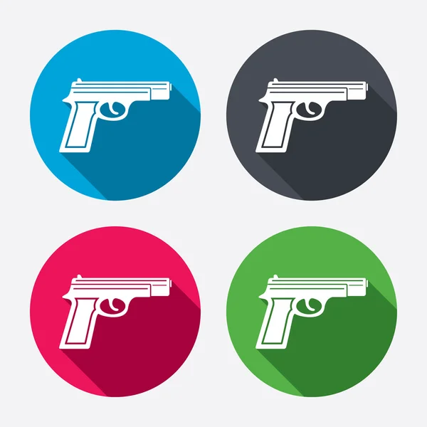 Gun sign icons — Stock Vector