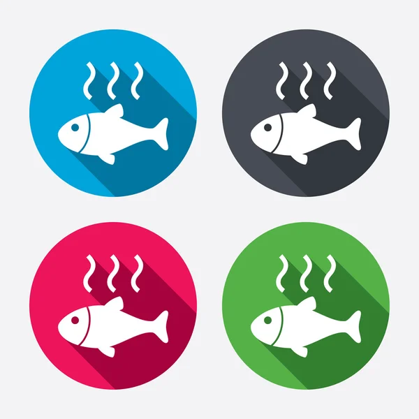 Fish hot sign icons — Stock Vector