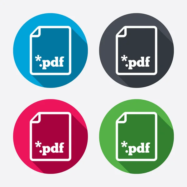 Icone del documento PDF — Vettoriale Stock