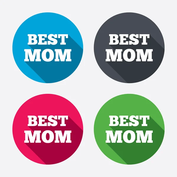 Best mom sign icons — Stock Vector