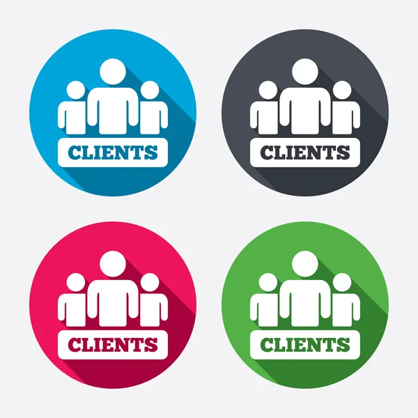 Clients sign icons — Stock Vector