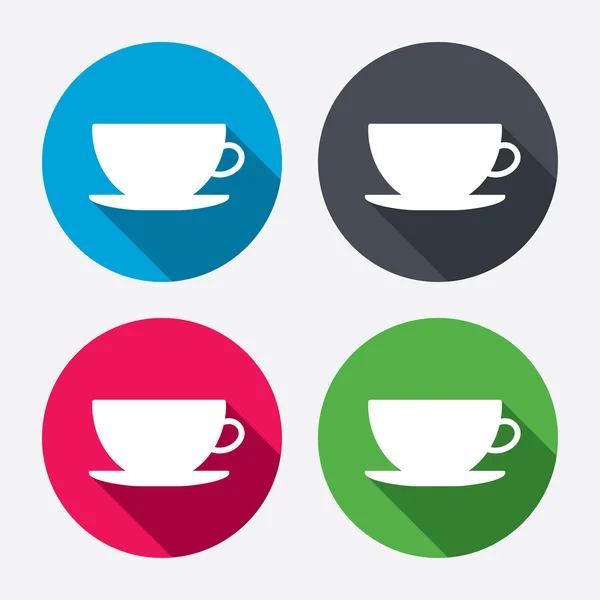 Ikony šálek kávy — Stockový vektor