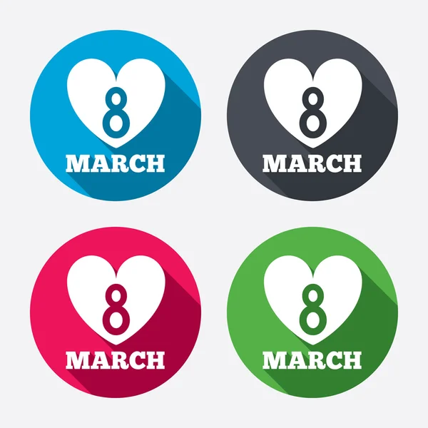 Frauentag am 8. März — Stockvektor