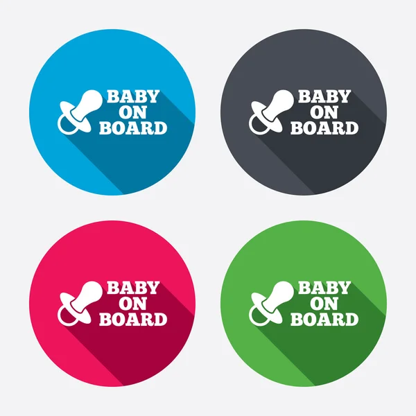 Baby on board signs — Stock Vector