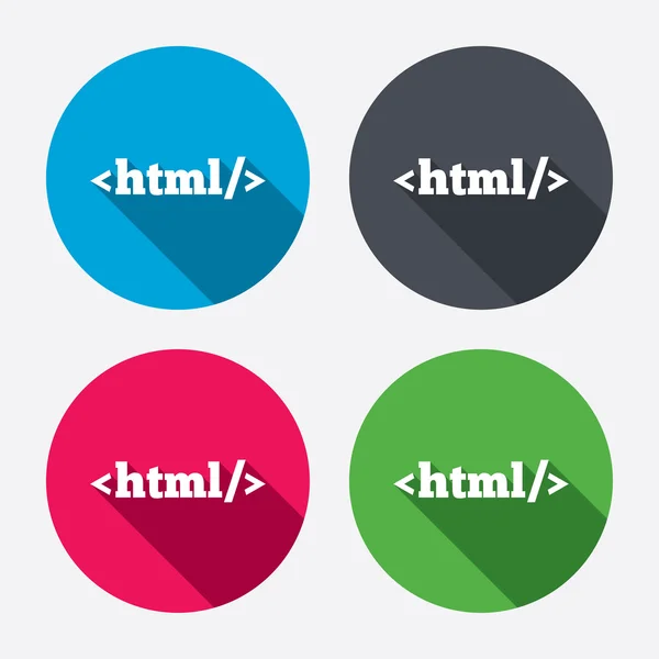 Ícones de sinal HTML — Vetor de Stock