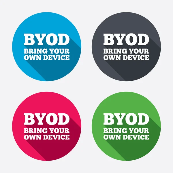 BYOD sign icons — Stock Vector
