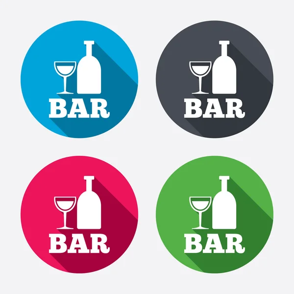 Bar ou Pub signes icônes — Image vectorielle