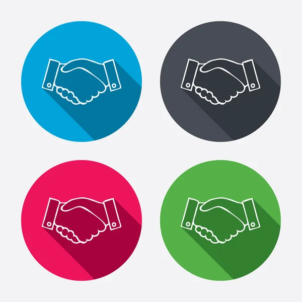 Handshake sign icons — Stock Vector