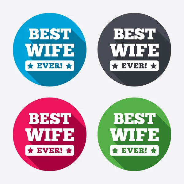 Best wife ever signs — Stock Vector