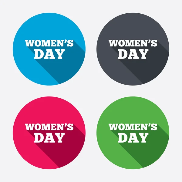 Iconos de signo del Día de la Mujer — Vector de stock