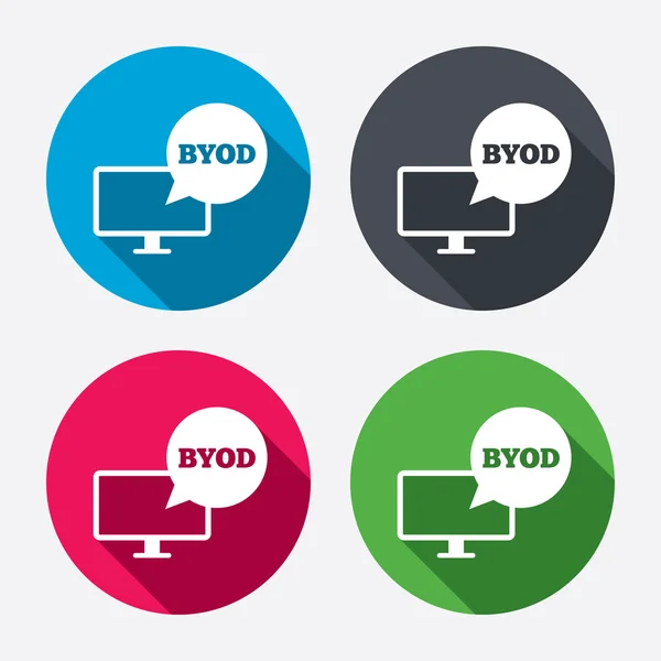 BYOD sign icons — Stock Vector