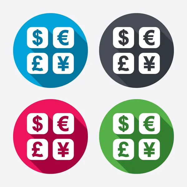 Currency exchange sign icons — Stock Vector