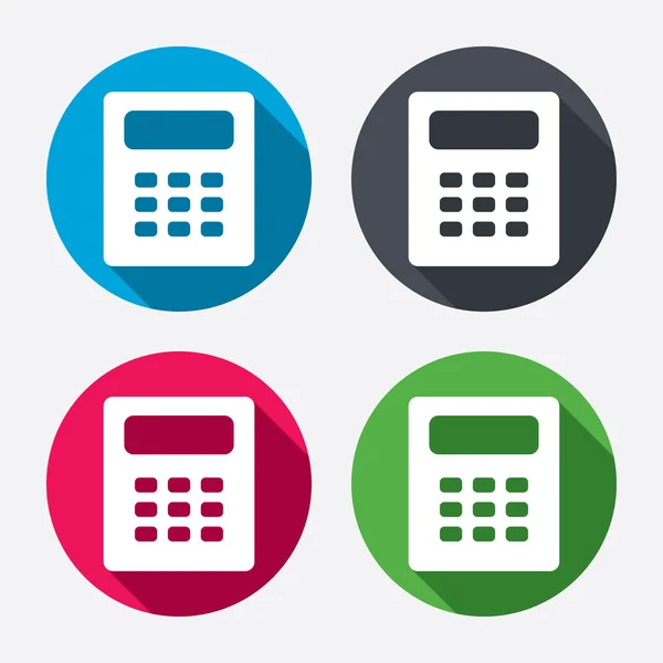 Calculator sign icons — Stock Vector