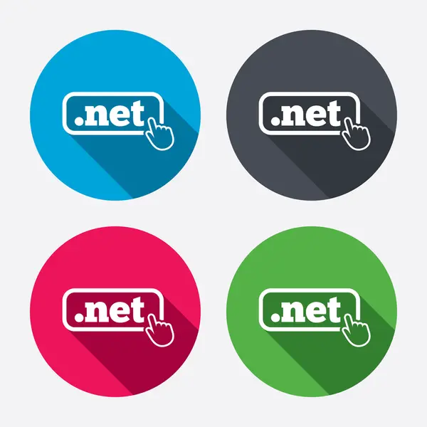 Domain NET sign icons — Stock Vector